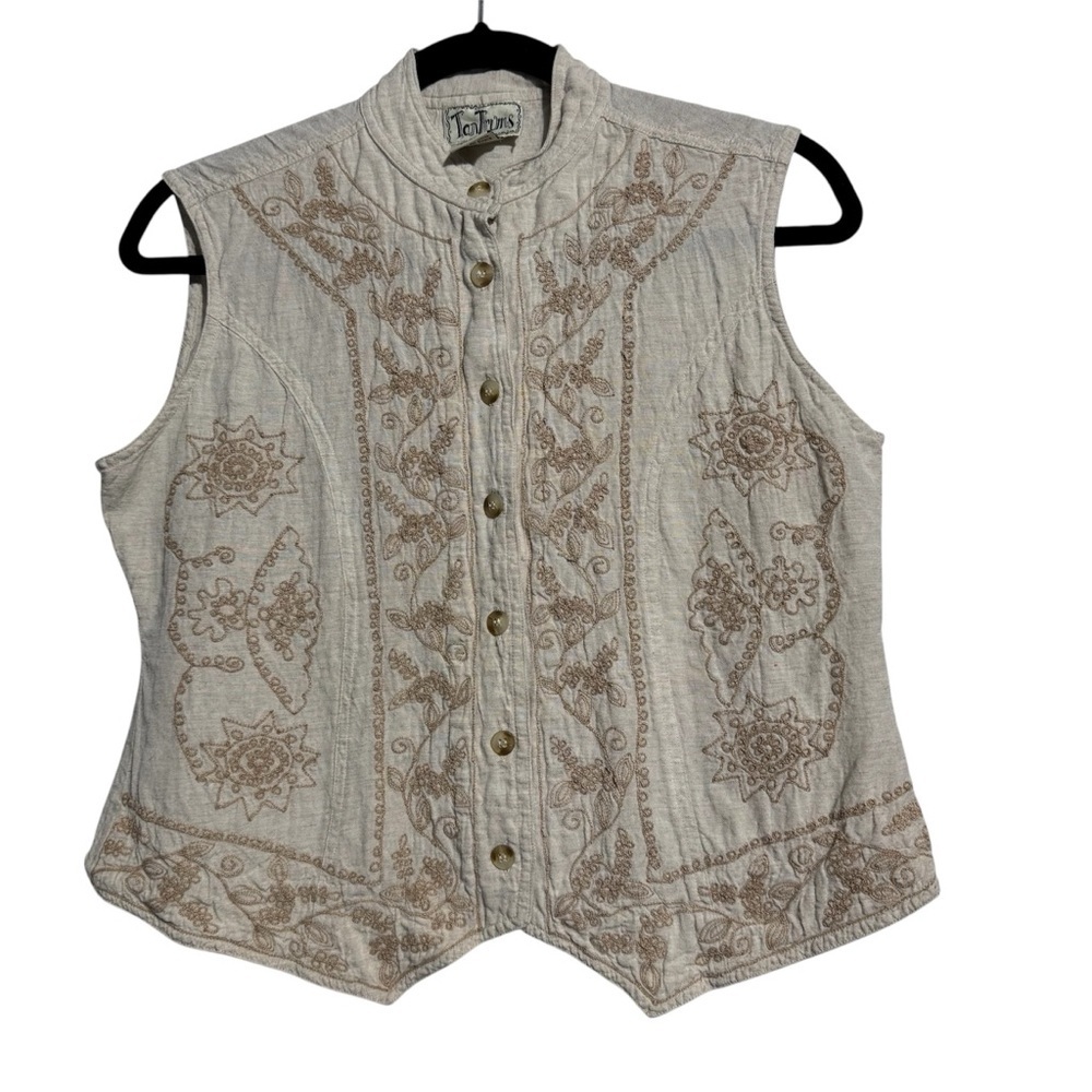 Tantrums Vest Boho Embroidered Breathable Lightweight